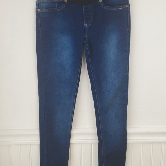 Gor & Sin Maternity Dark Wash Over Belly Skinny Jeans Small - Picture 5 of 9